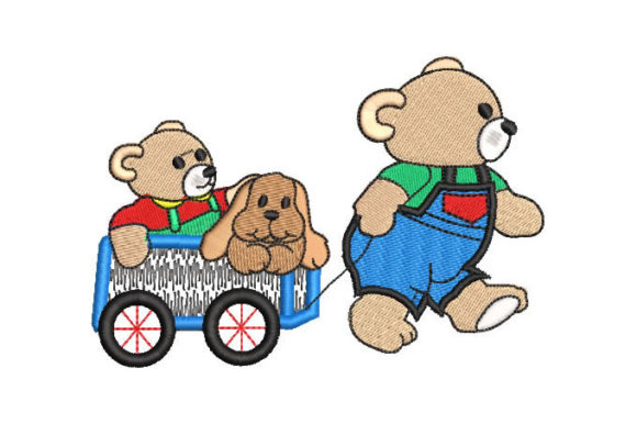 A Designer's Review of Bears in Cart Embroidery for Boutique Apparel