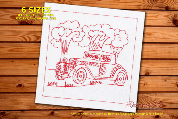 A Designer's Review of the Vintage Car Scene Embroidery
