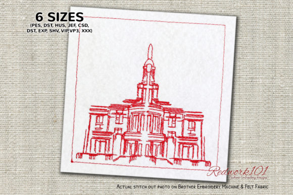 A Premium Sweatshirt Design Review: Payson Temple Redwork