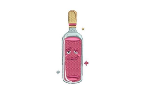 A Professional Review of Wine Cartoon Embroidery Design