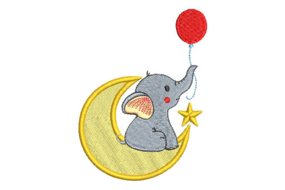 Baby Elephant with Moon Embroidery: A Designer’s Craft Fair Review