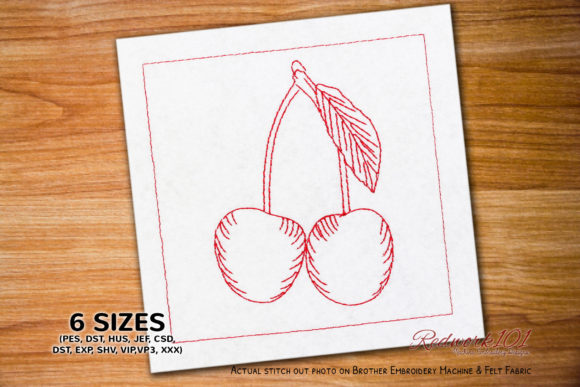 Delicious Cherries Embroidery for Boutique Apparel