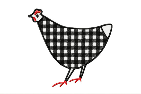 Farmer's Black and White Chicken Embroidery Review