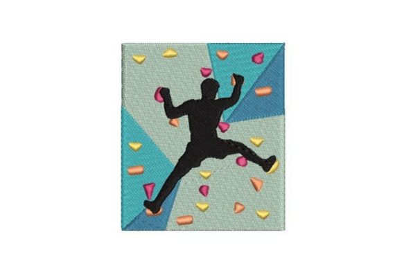 Man Bouldering Design for Business Branding and Merchandise