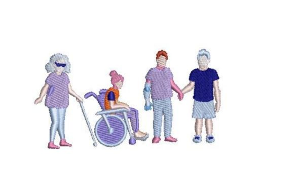 People with a Range of Disabilities: A Thoughtful Holiday Embroidery Design