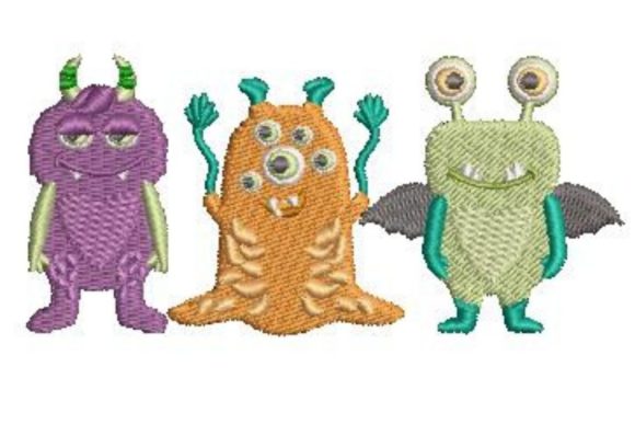 Reviewing the Cute Monster Set Embroidery Design for Boutique Apparel