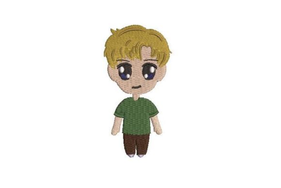 The Perfect Embroidered Gift: Chibi Anime Boy